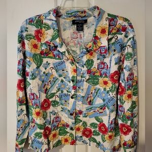 Jordan Blue Label Resort Button Down Shirt Size XL Tropical Shirt